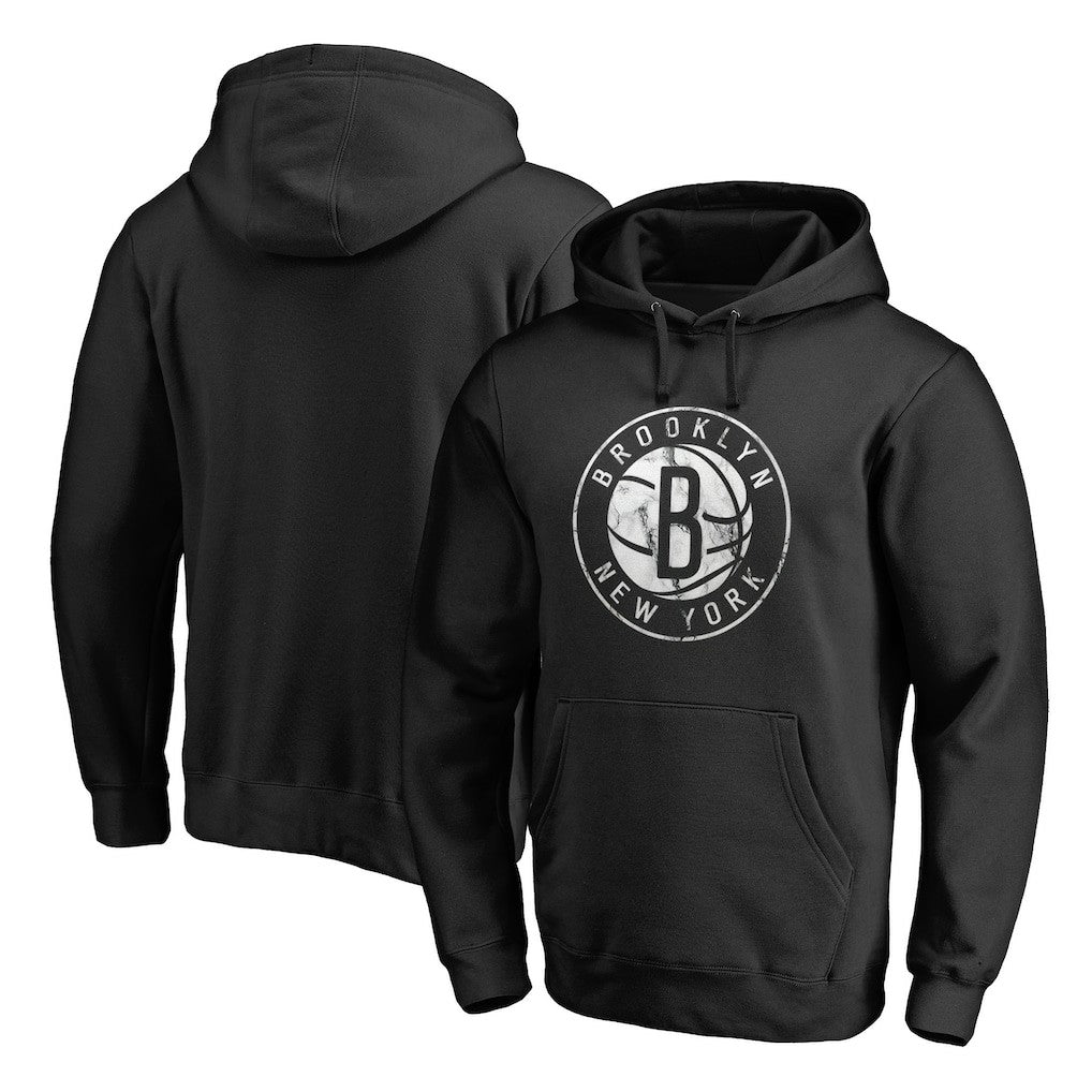 NBA Brooklyn Nets Marble Logo Pullover Hoodie