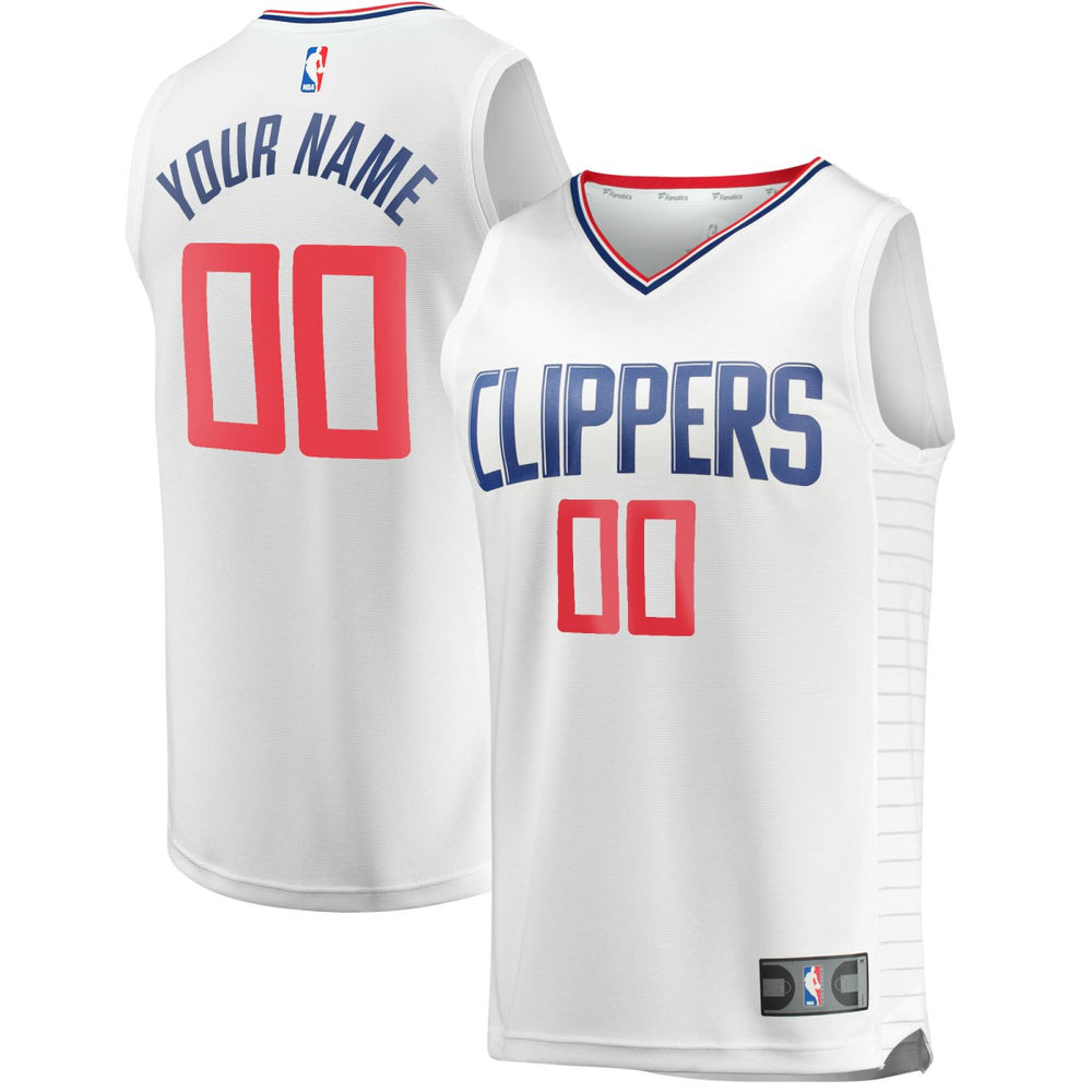 NBA LA Clippers Youth Fast Break Custom Replica Jersey White
