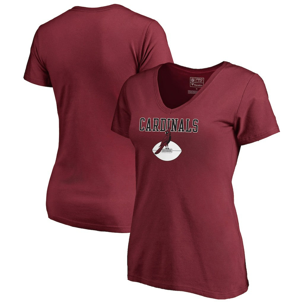 Women's Vintage Team Lockup V-Neck T-Shirt - Arizona Cardinals
