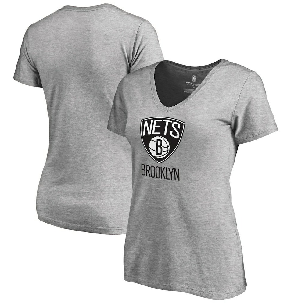 NBA Brooklyn Nets Women's Primary Logo V-Neck T-Shirt
