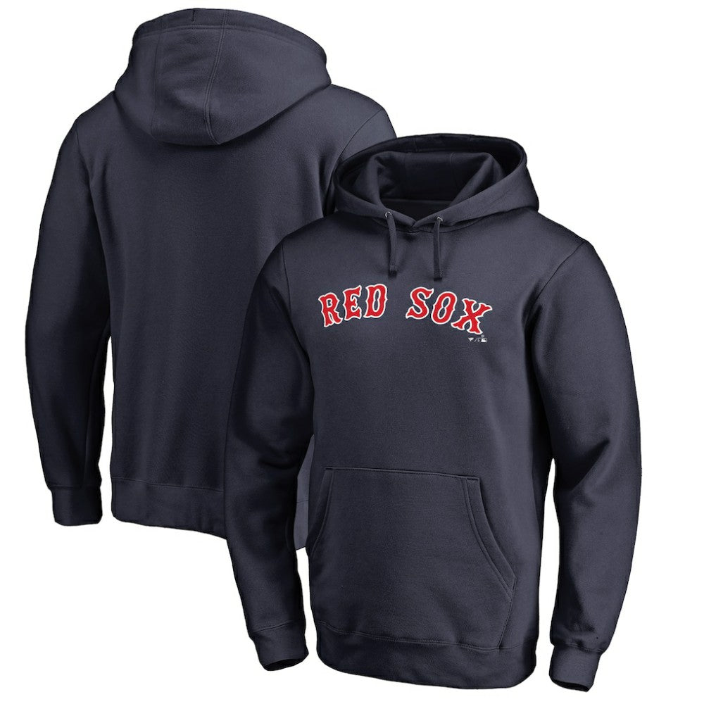 MLB Boston Red Sox Official Wordmark Fitted Pullover Hoodie