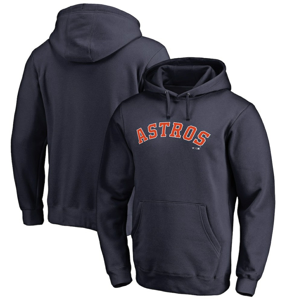MLB Houston Astros Official Wordmark Fitted Pullover Hoodie