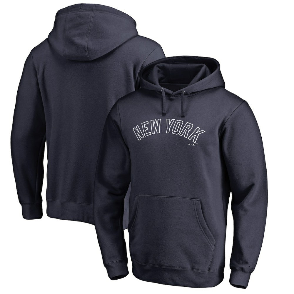 MLB New York Yankees Official Wordmark Fitted Pullover Hoodie