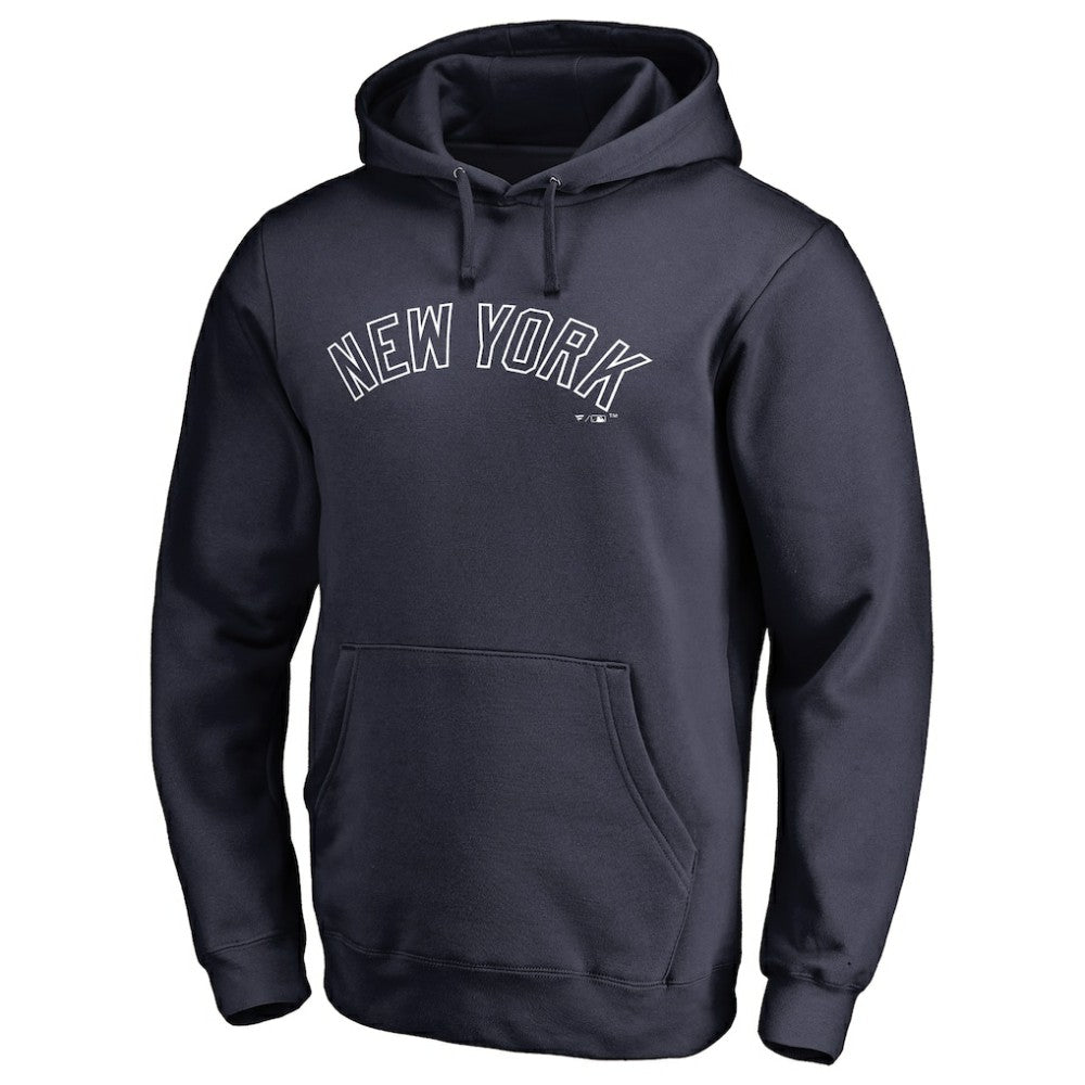 MLB New York Yankees Official Wordmark Fitted Pullover Hoodie