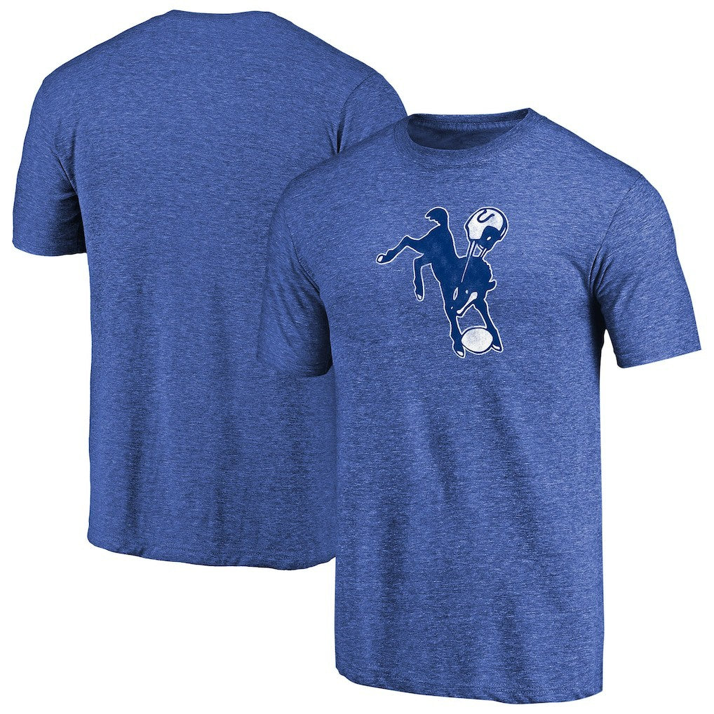 Throwback Logo Tri-Blend T-Shirt - Indianapolis Colts