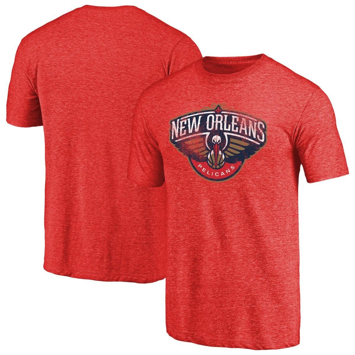 NBA New Orleans Pelicans Distressed Logo Tri-Blend T-Shirt