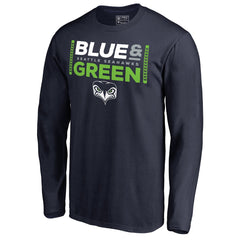 Alternate Team Logo Gear Blue & Green Long Sleeve T-Shirt - Seattle Seahawks