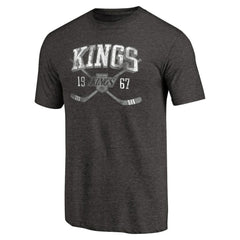 NHL Black Los Angeles Kings Vintage Collection Line Shift Tri-Blend T-Shirt