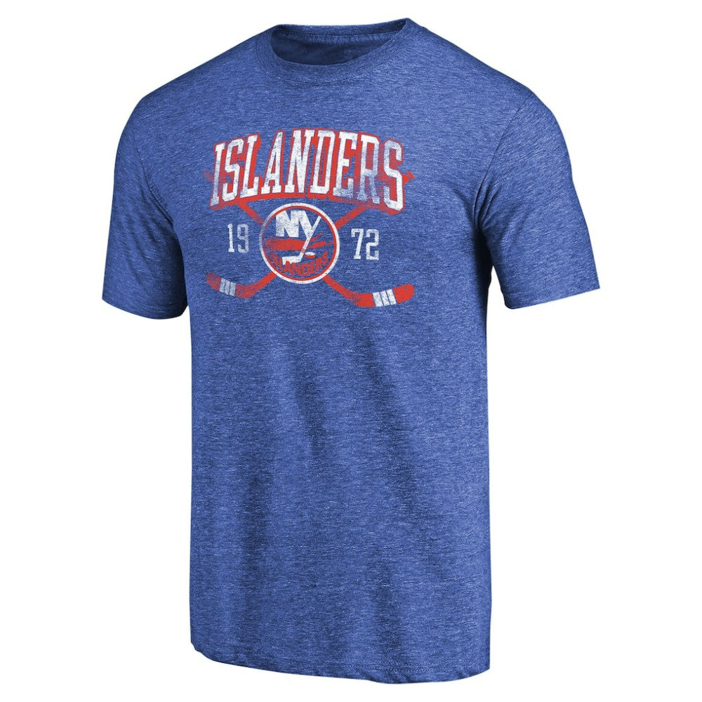 NHL Royal New York Islanders Vintage Collection Line Shift Tri-Blend T-Shirt