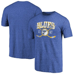 NHL Royal St. Louis Blues Vintage Collection Line Shift Tri-Blend T-Shirt