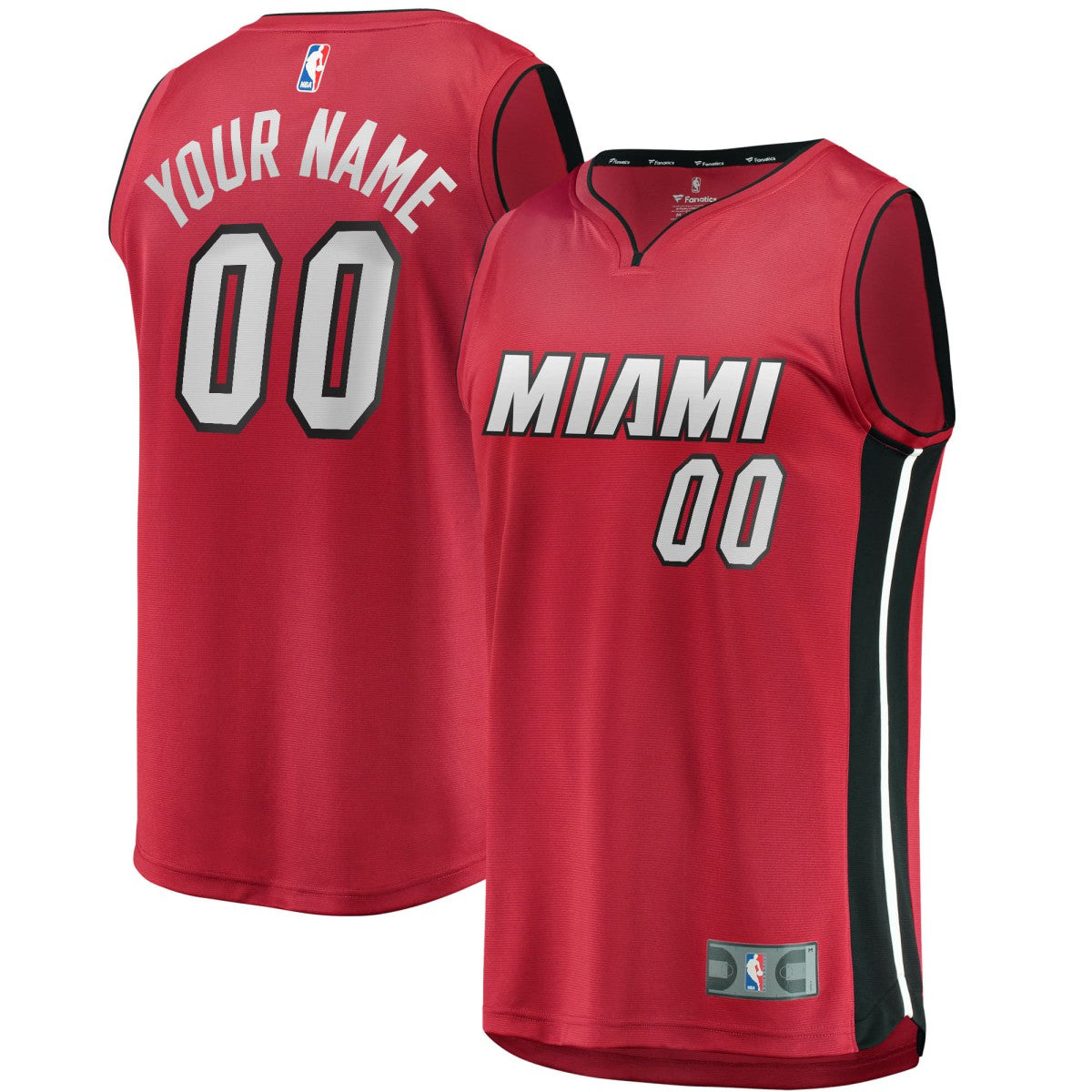 NBA Miami Heat Youth Fast Break Replica Custom Jersey Red
