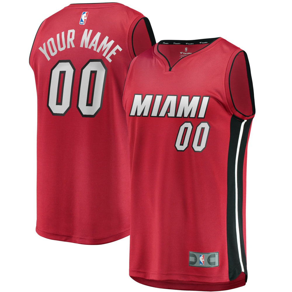 NBA Miami Heat Youth Fast Break Replica Custom Jersey Red