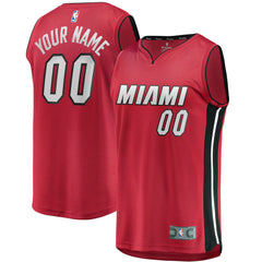 NBA Miami Heat Youth Fast Break Replica Custom Jersey Red