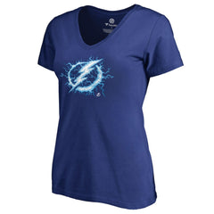 NHL Blue Tampa Bay Lightning Women's Fan Favorite Team Slogan V-Neck T-Shirt