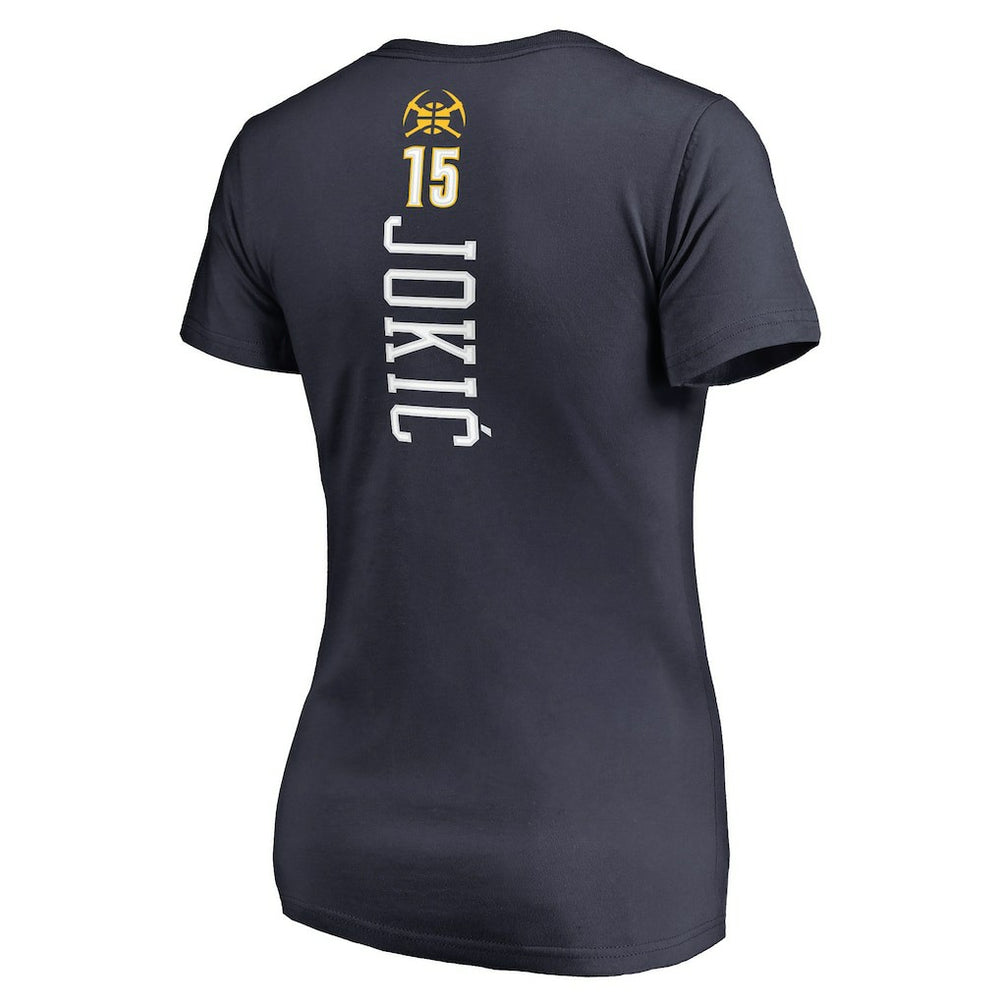 NBA Nikola Jokic Denver Nuggets Women's Team Backer Name & Number V-Neck T-Shirt sale