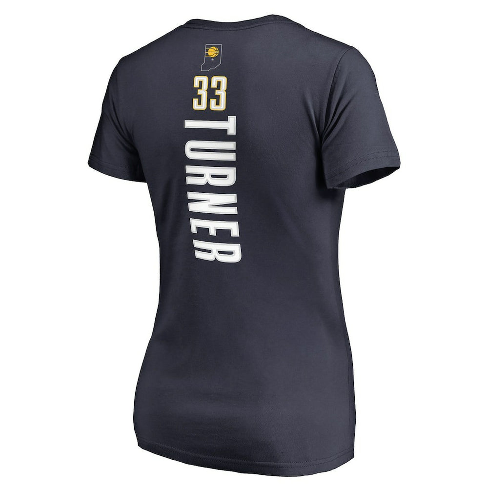 NBA Myles Turner Indiana Pacers Women's Backer Name and Number V-Neck T-Shirt