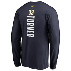 NBA Myles Turner Indiana Pacers Long Sleeve Backer Name and Number T-Shirt
