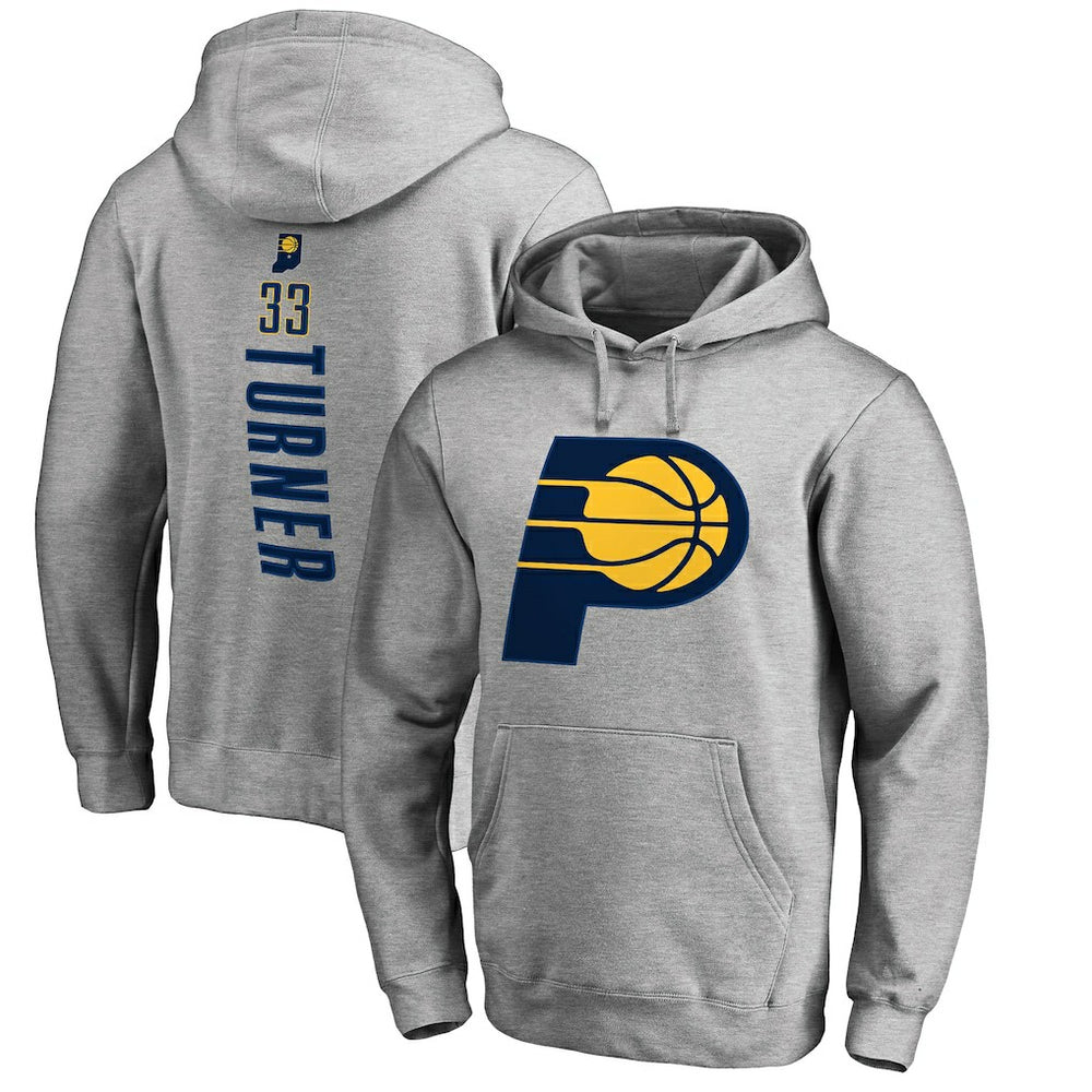 NBA Myles Turner Indiana Pacers Backer Name and Number Pullover Hoodie