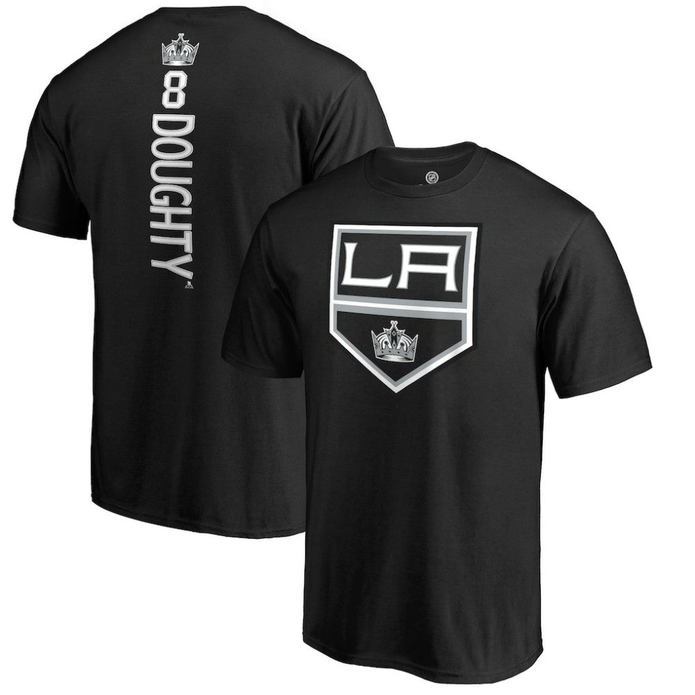 NHL Black Drew Doughty Los Angeles Kings Backer Name & Number T-Shirt