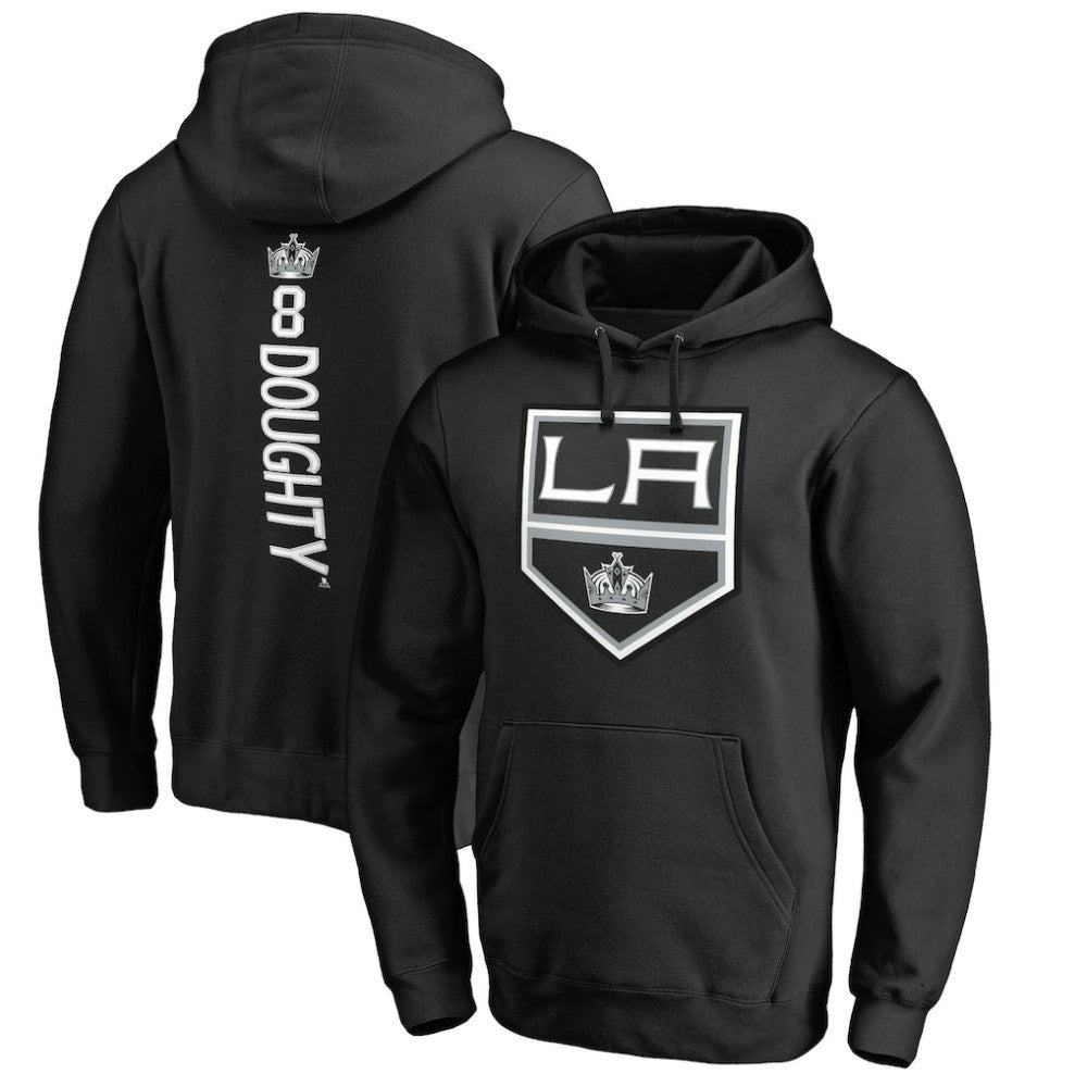 NHL Black Drew Doughty Los Angeles Kings Backer Name & Number Pullover Hoodie