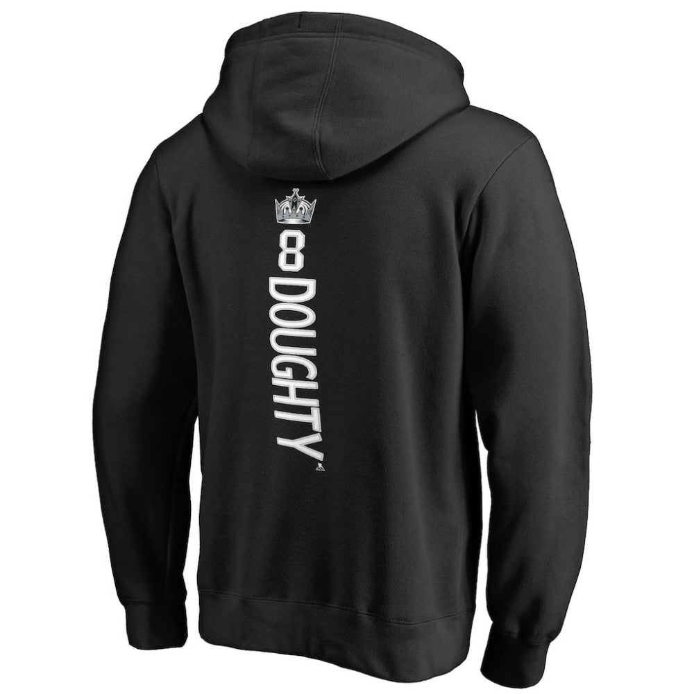 NHL Black Drew Doughty Los Angeles Kings Backer Name & Number Pullover Hoodie