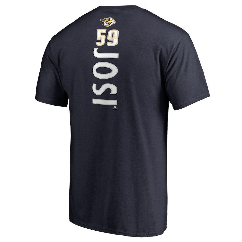 NHL Navy Roman Josi Nashville Predators Backer Name & Number T-Shirt