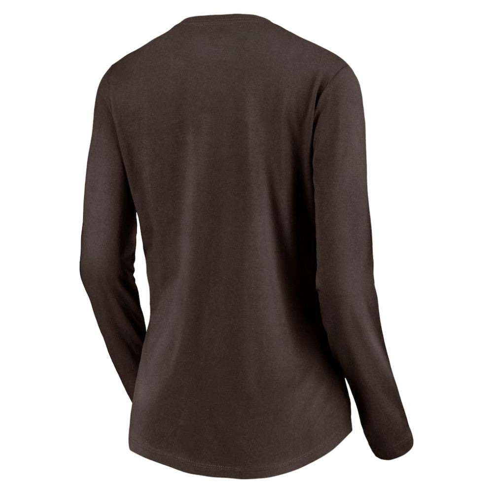 MLB San Diego Padres Women's Cooperstown Collection Wahconah Long Sleeve V-Neck T-Shirt