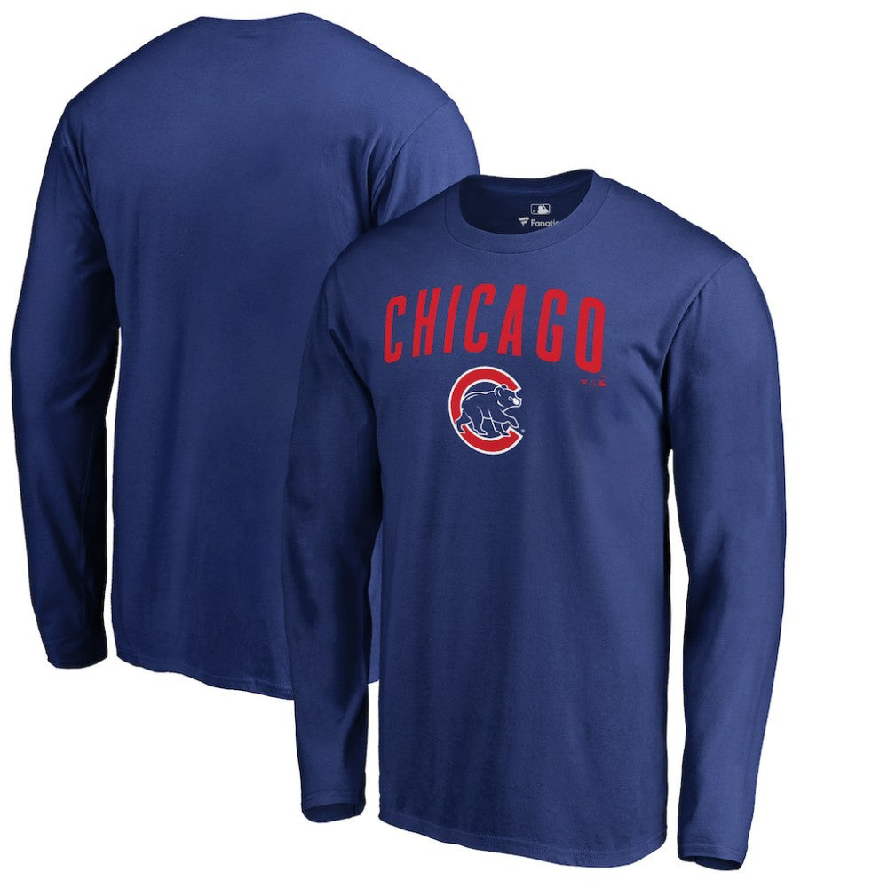 MLB Chicago Cubs Team Lockup Long Sleeve T-Shirt