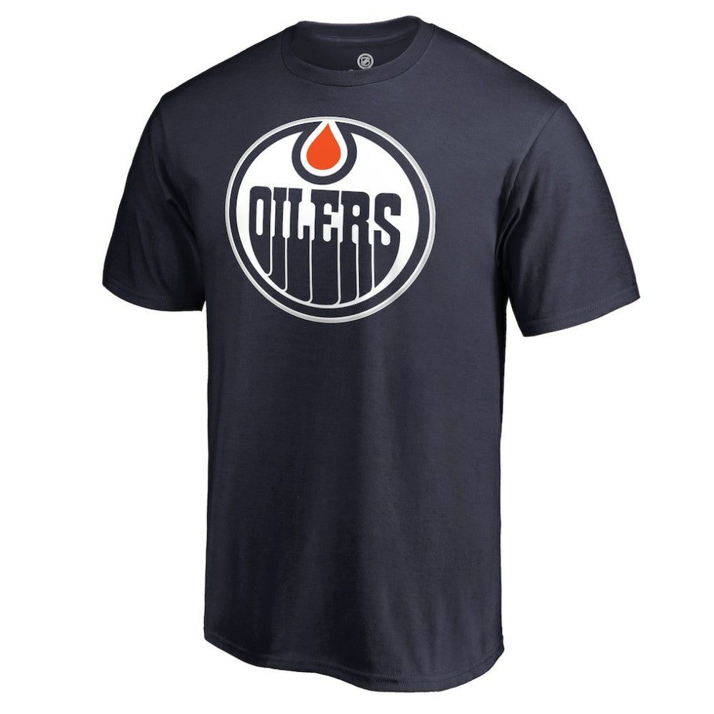 NHL Navy Connor McDavid Edmonton Oilers Backer Name & Number T-Shirt