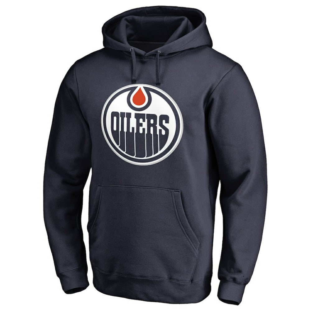 NHL Navy Connor McDavid Edmonton Oilers Backer Name & Number Pullover Hoodie
