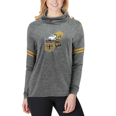Women's Historic Marks Long Sleeve Tri-Blend Funnel Sweatshirt - New Orleans Saints