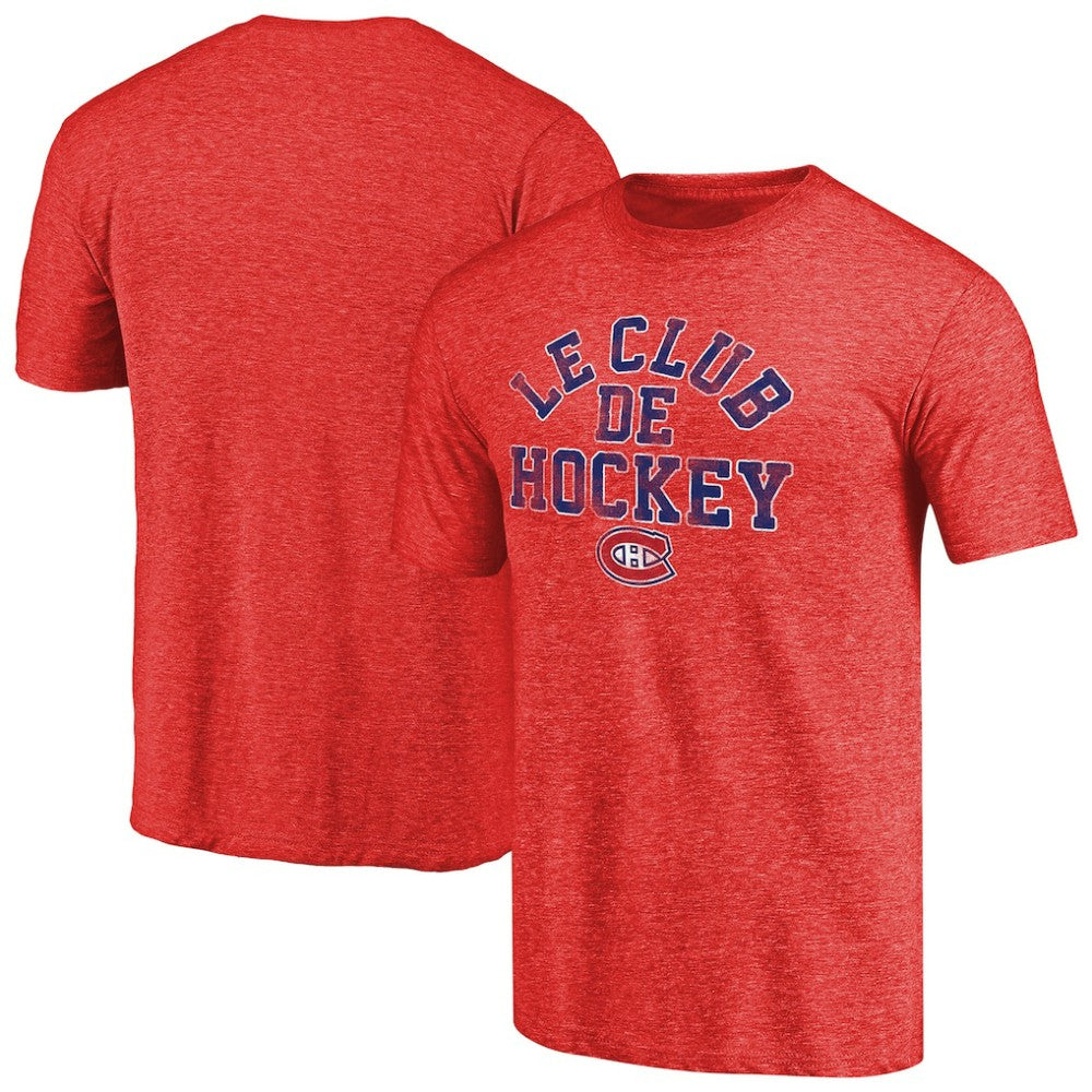 NHL Red Montreal Canadiens Hometown Collection Le Club Tri-Blend T-Shirt