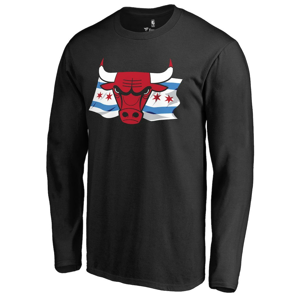 NBA Chicago Bulls Hometown Collection Chicago Flag Long Sleeve T-Shirt sale