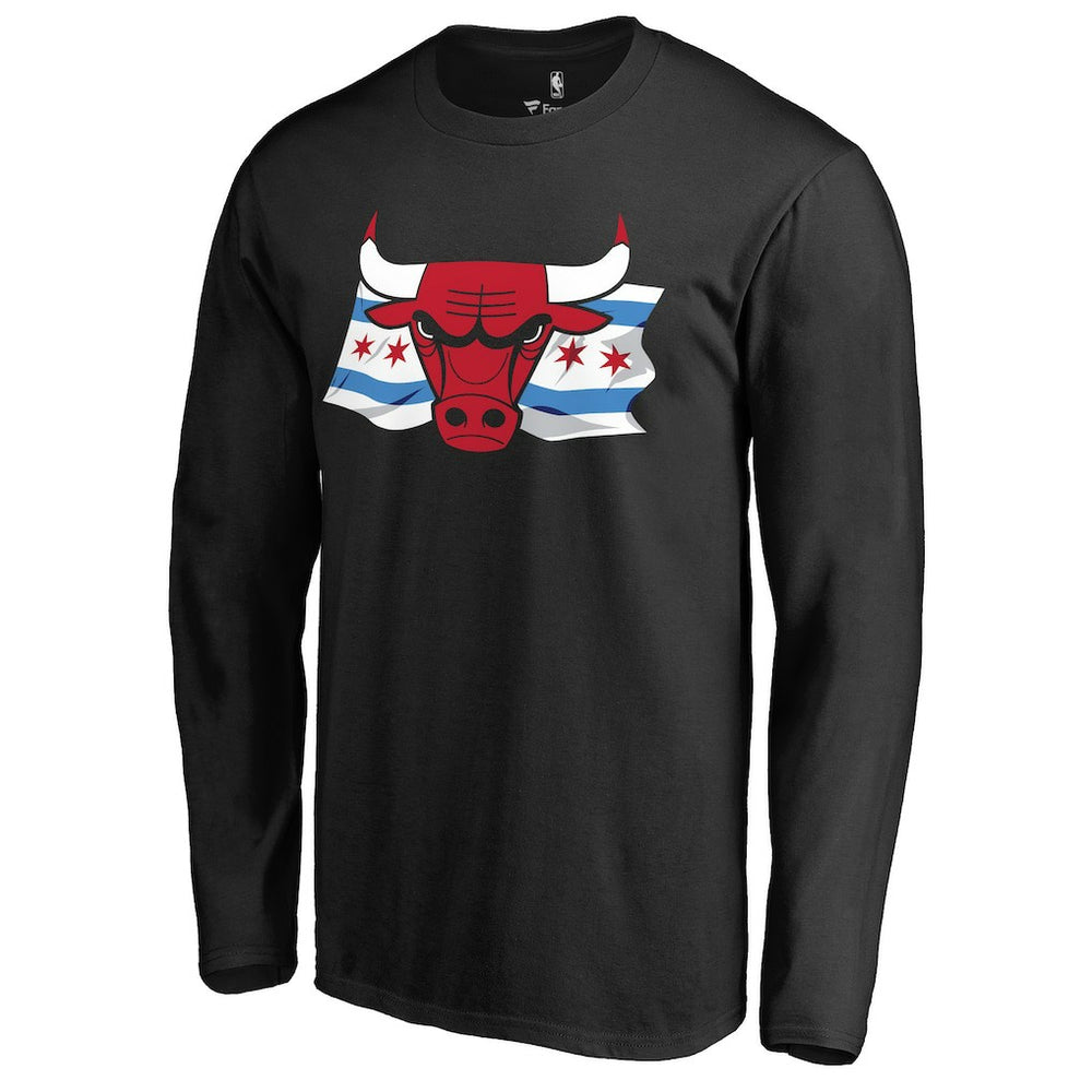 NBA Chicago Bulls Hometown Collection Chicago Flag Long Sleeve T-Shirt sale