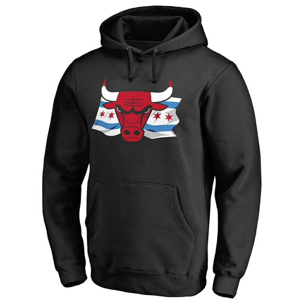 NBA Chicago Bulls Hometown Collection Chicago Flag Pullover Hoodie