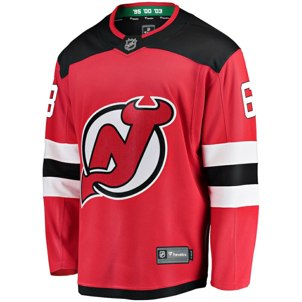 NHL Red Jesper Bratt New Jersey Devils Fanatics Home Breakaway Player Jersey