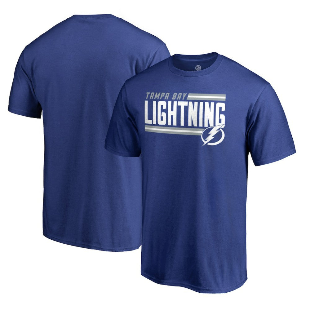 NHL Blue Tampa Bay Lightning Iconic Collection On Side Stripe T-Shirt