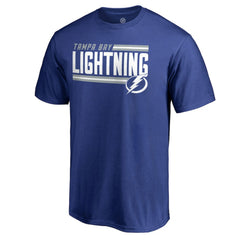NHL Blue Tampa Bay Lightning Iconic Collection On Side Stripe T-Shirt