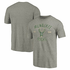 NBA Milwaukee Bucks Team Heritage Tri-Blend T-Shirt