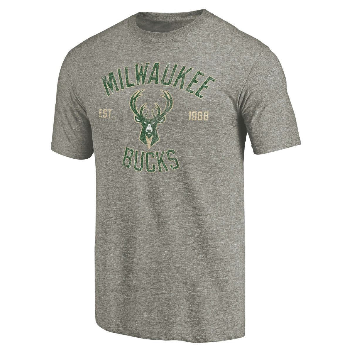 NBA Milwaukee Bucks Team Heritage Tri-Blend T-Shirt