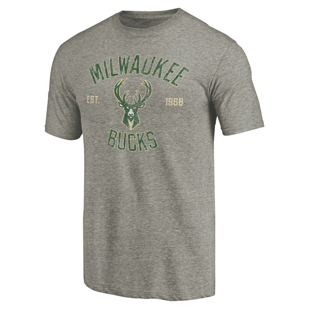 NBA Milwaukee Bucks Team Heritage Tri-Blend T-Shirt