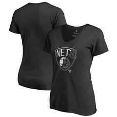 NBA Brooklyn Nets Women's X-Ray Slim Fit V-Neck T-Shirt