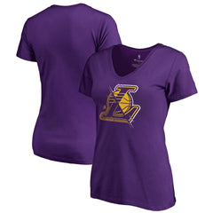 NBA Los Angeles Lakers Women's X-Ray Slim Fit V-Neck T-Shirt