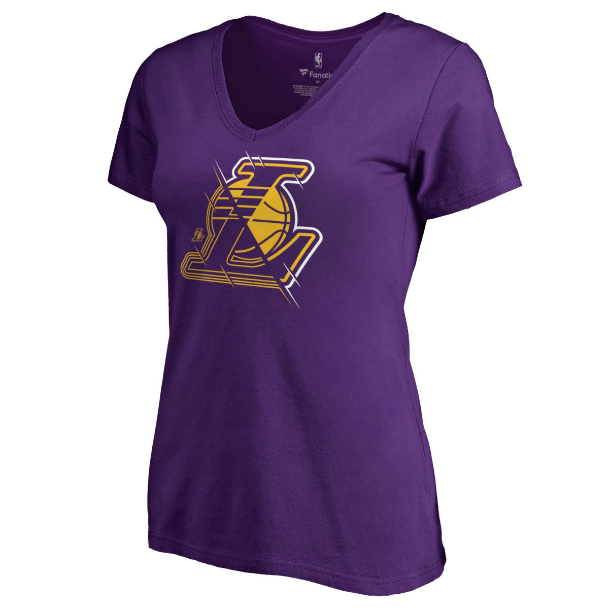 NBA Los Angeles Lakers Women's X-Ray Slim Fit V-Neck T-Shirt