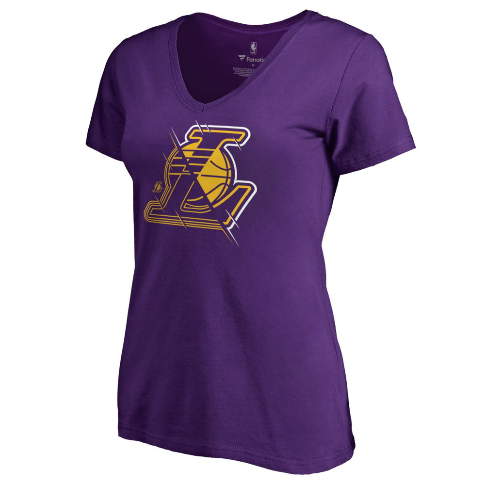 NBA Los Angeles Lakers Women's X-Ray Slim Fit V-Neck T-Shirt