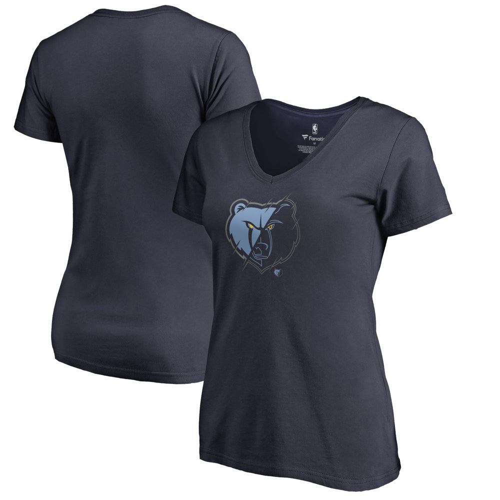 NBA Memphis Grizzlies Women's X-Ray Slim Fit V-Neck T-Shirt