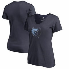 NBA Memphis Grizzlies Women's X-Ray Slim Fit V-Neck T-Shirt
