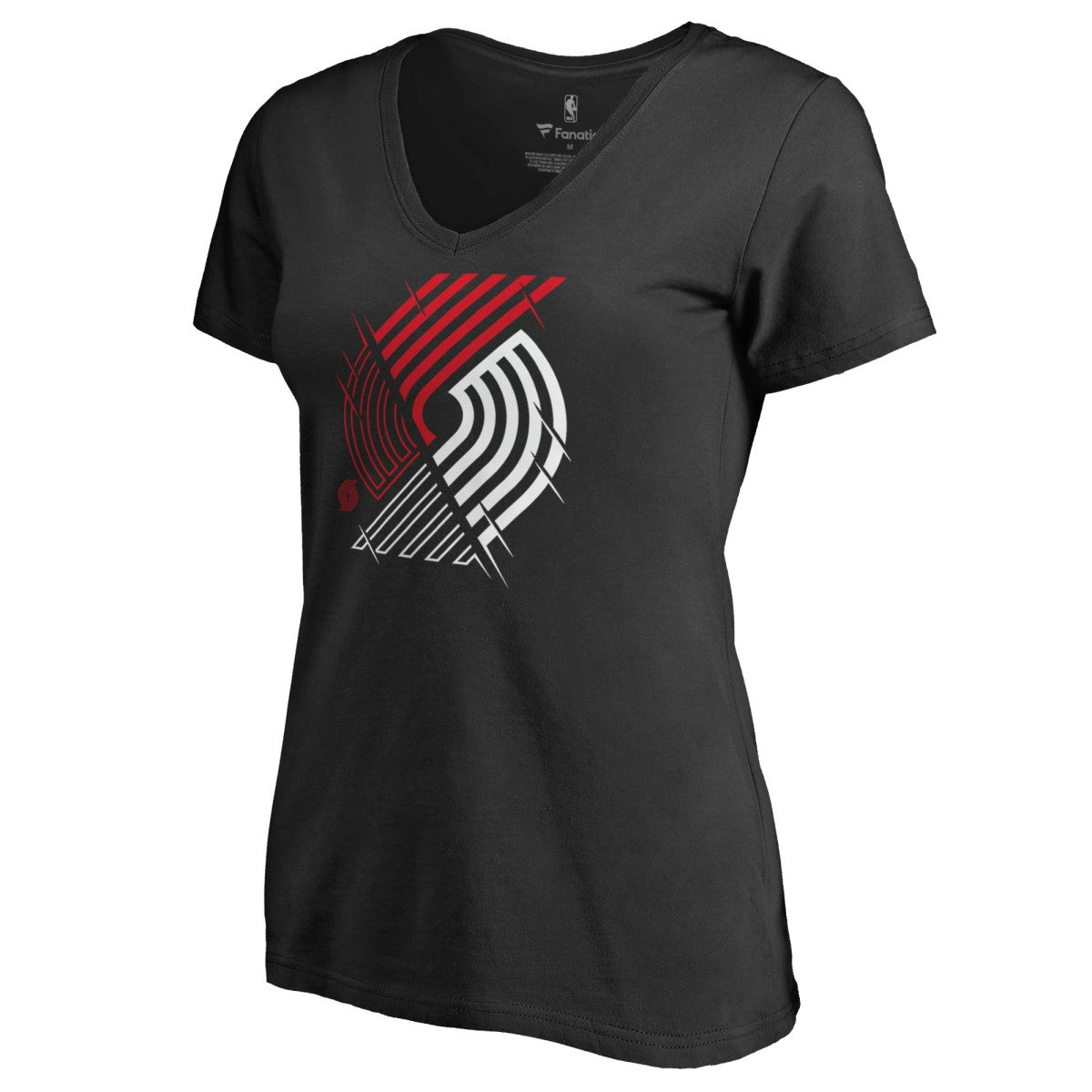 NBA Portland Trail Blazers Women's X-Ray Slim Fit V-Neck T-Shirt
