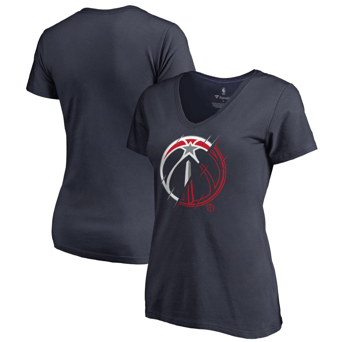 NBA Washington Wizards Women's X-Ray Slim Fit V-Neck T-Shirt