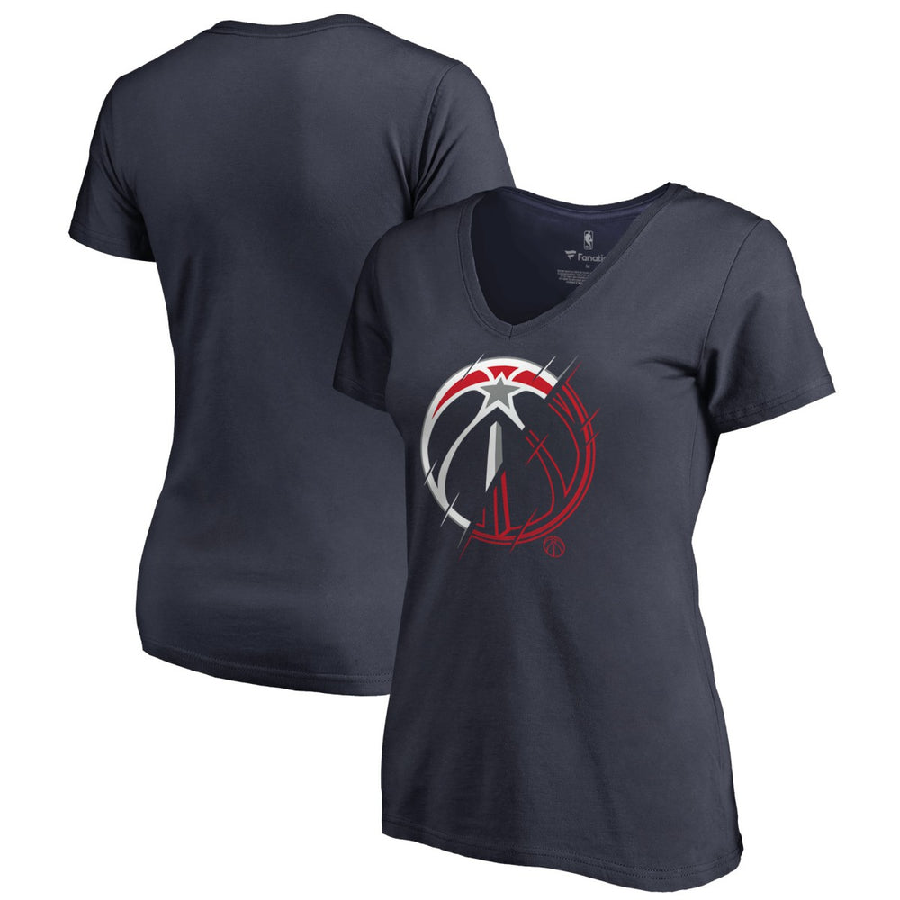 NBA Washington Wizards Women's X-Ray Slim Fit V-Neck T-Shirt